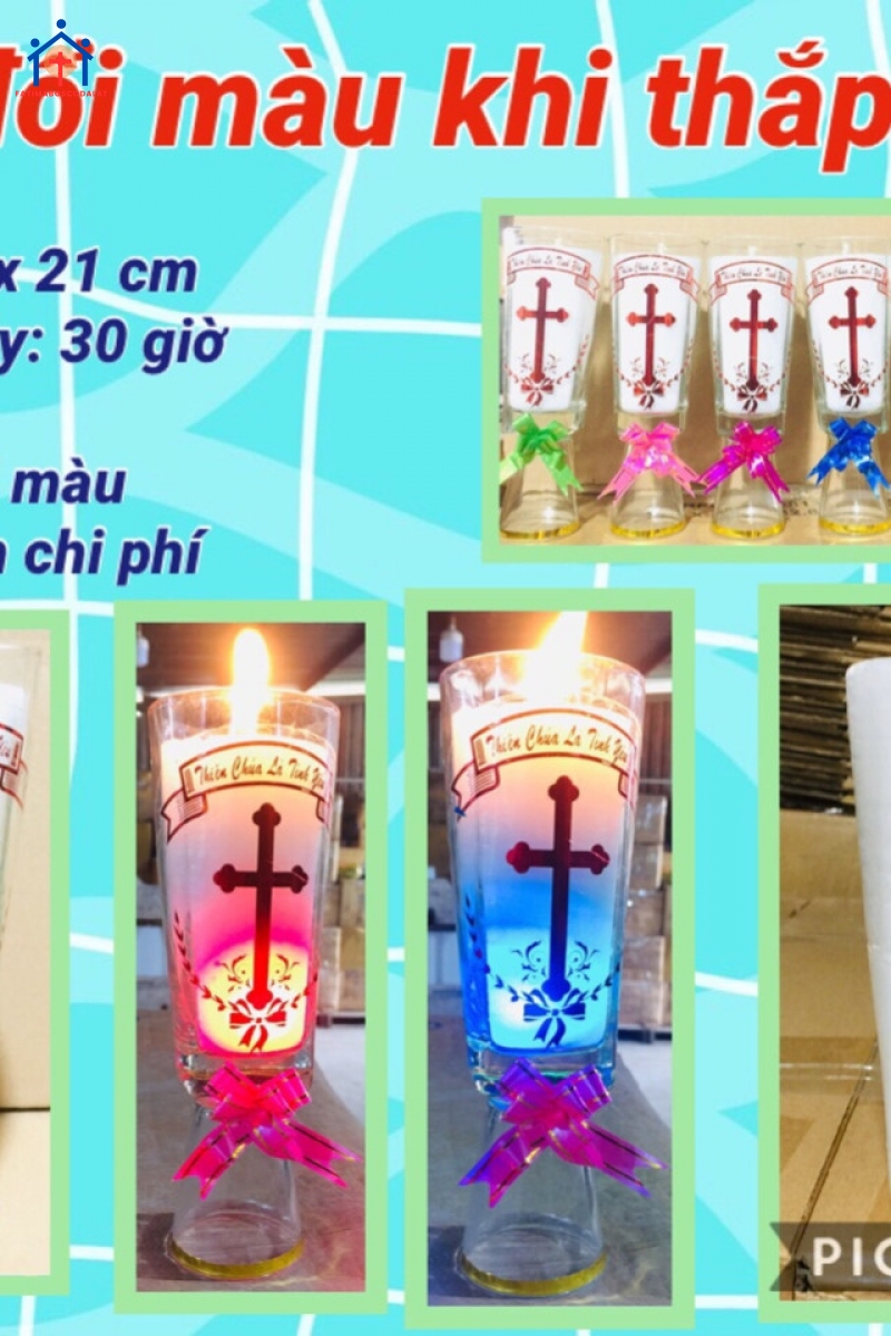 Nến đổi màu khi đốt